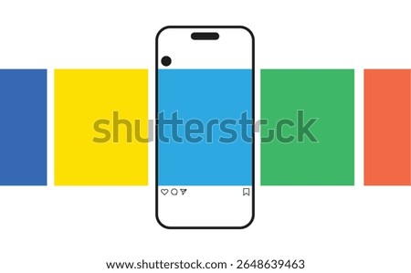 Design social media feed post swipe