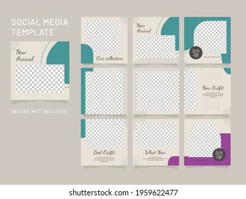 Design Social Media Post Template Puzzle