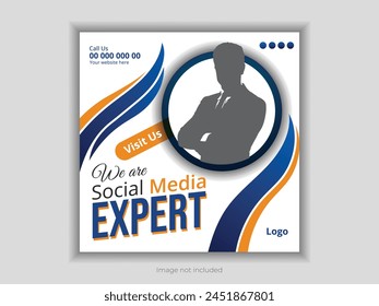 Diseño de publicaciones en redes sociales. Publicidad en medios sociales con un fondo blanco. Buen modelo para la promoción de redes sociales