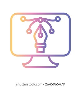 Design Software Color gradient illustration vector icon which can easily modify or edit 