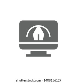 Design software icon. Element of materia flat tools icon