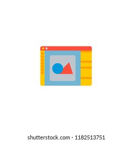 Design software icon flat element. Vector illustration of design software icon flat isolated on clean background for your web mobile app logo design.