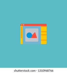 Design software icon flat element. Vector illustration of design software icon flat isolated on clean background for your web mobile app logo design.