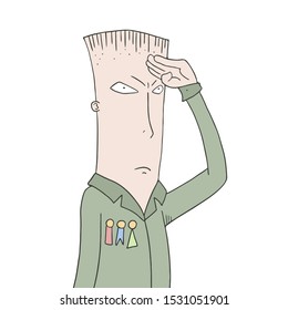 design of soldier cartoon draw