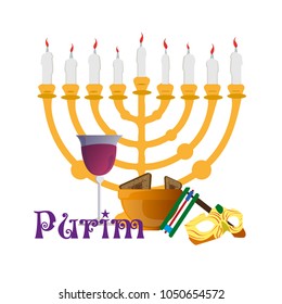 Design solutions for the Purim holiday, treats and holiday symbols