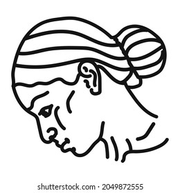 design someone's face with straight black lines