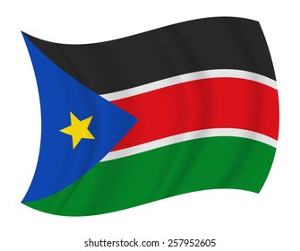 Design South Sudan Flag Waving Vector Stock Vector (Royalty Free ...