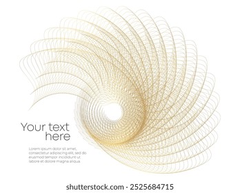 Design for Spa, Yoga, Relaxation, Wellness, Organic for Web-design, Banner, Brochure, package. Icon, Logo, and Background made of Circular Dots, wave Lines, and Spirals. Patterns