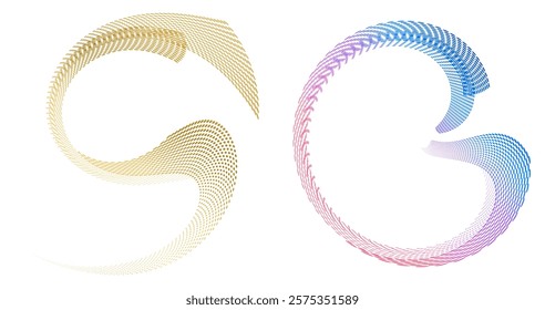 Design for Spa, Yoga, Relaxation, Wellness, Organic for Web-design, Banner, Brochure. Icon, Logo, and Background made of Circular Dots, Lines, and Spirals. Holyday Patterns Illustration