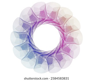 Design for Spa, Yoga, Relaxation, Wellness, Organic for Web-design, Banner, Brochure. Icon, Logo, and Background made of Circular Dots, Lines, and Spirals. Holyday Pattern element Vector Illustration