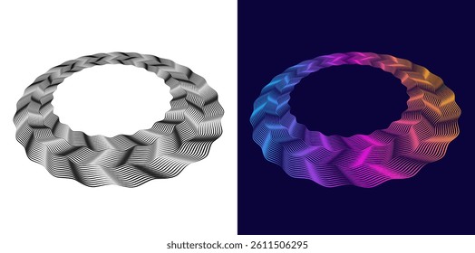 Design for Spa, Yoga, Relaxation, Wellness, Organic for Web-design, Banner, Brochure, package. Circular Dots and Wave Lines for Eco-Friendly. Branding Vector Illustration. Background spirals