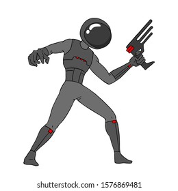 design of space soldier illustration