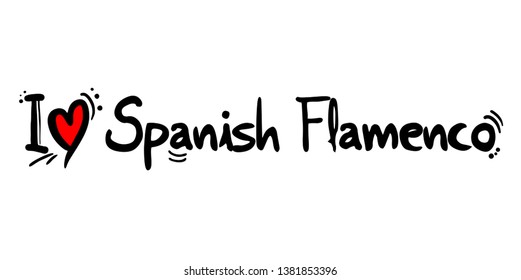 Design of spanish flamenco love