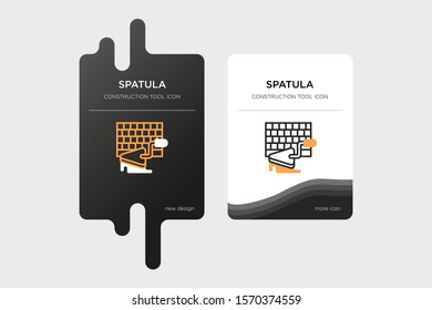 Design spatula icons on light and dark backgrounds. made for civil engineer 