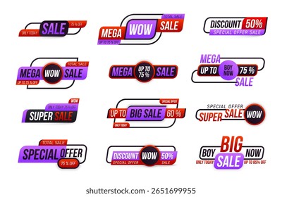 Design especial fita quadro banner venda preço etiqueta oferta ícone de desconto promoção modelo cartaz mercado loja folheto cupom coleção varejo barato papel moda web origami feriado

