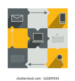 Design speech diagram for infographic. Vector futuristic banner template.