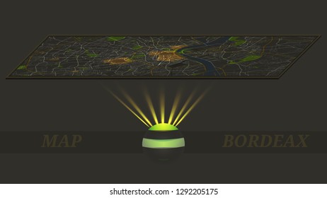 design sphere map city Bordeax