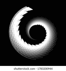 Diseño espiral de fondo doodled. Resumen de fondo monocromo. Ilustración vectorial-art. Sin gradiente