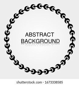 Design spiral dots backdrop. Abstract monochrome background. No gradient