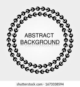 Design spiral dots backdrop. Abstract monochrome background. No gradient