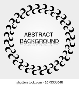 Design spiral dots backdrop. Abstract monochrome background. No gradient