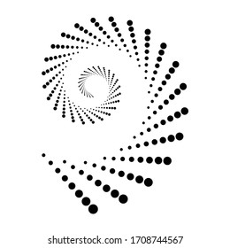 El fondo de los puntos de espiral de diseño. Fondo monocromo abstracto. Ilustración vectorial-art. Sin degradado