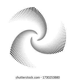 El fondo de los puntos de espiral de diseño. Resumen de fondo monocromo. Ilustración vectorial-art. Sin gradiente