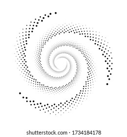 El fondo de los puntos de espiral de diseño. Resumen de fondo monocromo. Ilustración vectorial-art. Sin gradiente