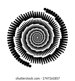 Design Spiraldosen Hintergrund. Abstrakter monochromer Hintergrund Vector-Art Illustration. Kein Verlauf