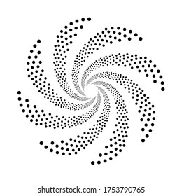Design Spiral Dots Backdrop Abstract Monochrome Stock Vector (Royalty ...