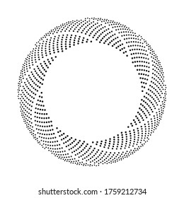 El fondo de los puntos de espiral de diseño. Resumen de fondo monocromo. Ilustración vectorial-art. Sin gradiente