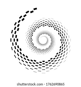 El fondo de los puntos de espiral de diseño. Resumen de fondo monocromo. Ilustración vectorial-art. Sin gradiente