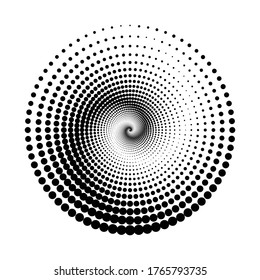 Design Spiral Dots Backdrop Abstract Monochrome Stock Vector (Royalty ...