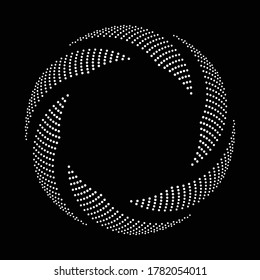 El fondo de los puntos de espiral de diseño. Resumen de fondo monocromo. Ilustración vectorial-art. Sin gradiente