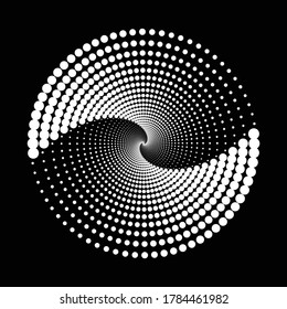 El fondo de los puntos de espiral de diseño. Resumen de fondo monocromo. Ilustración vectorial-art. Sin gradiente