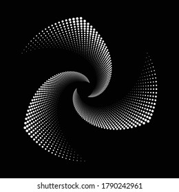 El fondo de los puntos de espiral de diseño. Resumen de fondo monocromo. Ilustración vectorial-art. Sin gradiente