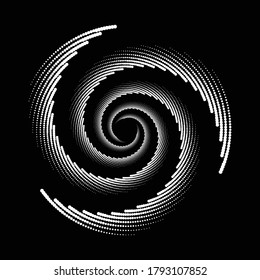 El fondo de los puntos de espiral de diseño. Resumen de fondo monocromo. Ilustración vectorial-art. Sin gradiente