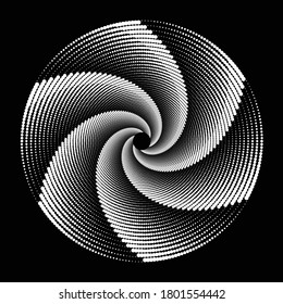 El fondo de los puntos de espiral de diseño. Resumen de fondo monocromo. Ilustración vectorial-art. Sin gradiente