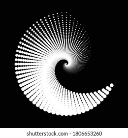 El fondo de los puntos de espiral de diseño. Resumen de fondo monocromo. Ilustración vectorial-art. Sin gradiente