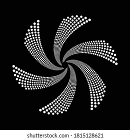 El fondo de los puntos de espiral de diseño. Resumen de fondo monocromo. Ilustración vectorial-art. Sin gradiente