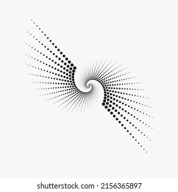 El fondo de los puntos de espiral de diseño. Resumen de fondo monocromo. Ilustración vectorial-art. Sin gradiente