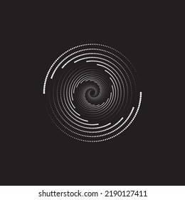 El fondo de los puntos de espiral de diseño. Resumen de fondo monocromo. Ilustración vectorial-art. Sin archivo vectorial de gradiente