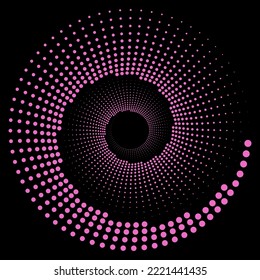 El fondo de los puntos de espiral de diseño. Resumen de fondo monocromo. Patrón de arte óptico. Diseño de logotipo.