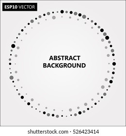Design spiral dots backdrop. Abstract monochrome background. No gradient