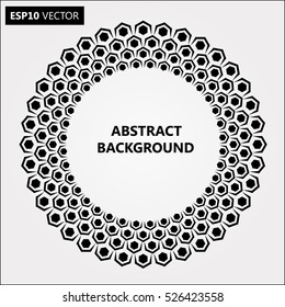 Design spiral dots backdrop. Abstract monochrome background. No gradient