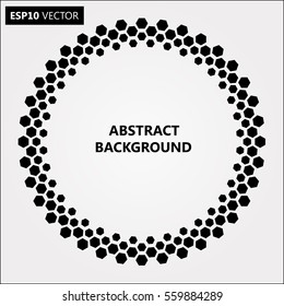 Design spiral dots backdrop. Abstract monochrome background. No gradient