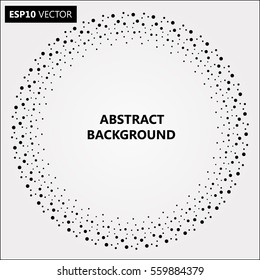 Design spiral dots backdrop. Abstract monochrome background. No gradient