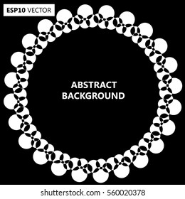 Design spiral dots backdrop. Abstract monochrome background. No gradient