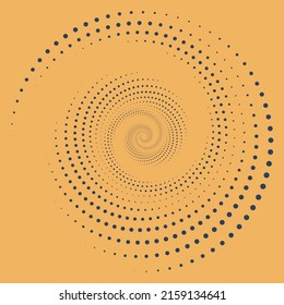 El fondo de los puntos de espiral de diseño. Patrón de ilusión óptica. Resumen de fondo monocromo. Ilustración vectorial. Arte óptico.
