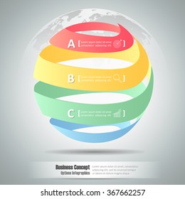 Design spiral global infographic template